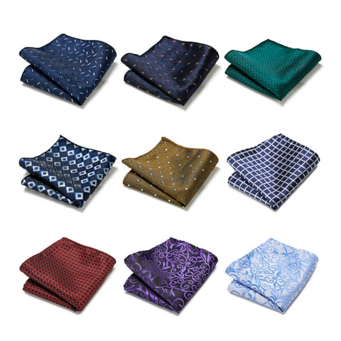 126 Many Color Newest design Woven Silk Handkerchief Pocket Square Male Brown Clothing accessories Polka dot  Fit Group