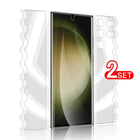 360° Butterfly Full Body Hydrogel Film For Samsung Galaxy S24 U S23 S22 Ultra Plus Front Back Side Cover Soft Screen Protector