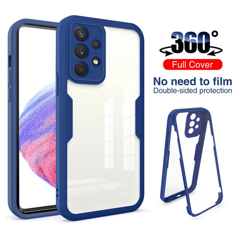 360 Full Body Double Side Screen Protector Case For Samsung Galaxy A53 A33 A73 A13 A14 A24 4G A34 A54 5G Shockproof Phone Cover