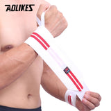 AOLIKES 1PCS Wrist Support Gym Weightlifting Training Weight Lifting Gloves Bar Grip Barbell Straps Wraps Hand Protection