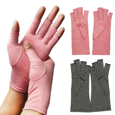 Pressure Gloves Cotton Pain Relief Joint Care Gloves Unisex Fitness Half-Finger Gloves Therapy Wrist Support Compression Gloves